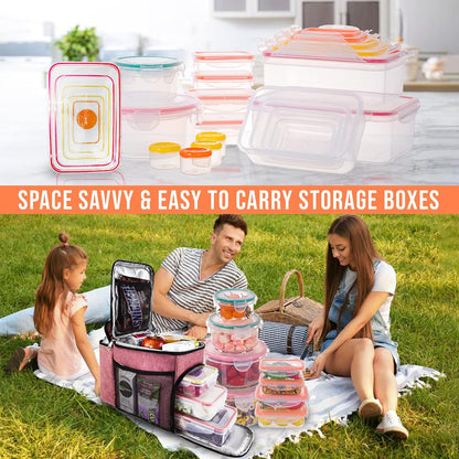 5 Pack Large Fruit Storage Containers for Fridge with Removable Colander | Plastic Food Storage Containers with Lids Airtight-Leak Proof Refrigerator Organizers and Storage of Vegetable