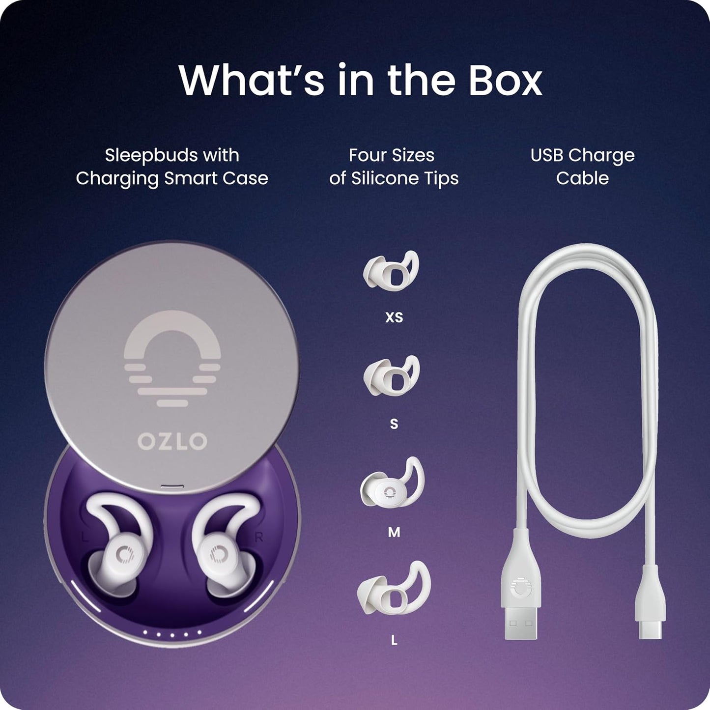 Ozlo Sleepbuds® | Comfortable Side Sleeper Headphones | Up to 10 Hours of Bluetooth LE Streaming | Science-Backed Sleep Sounds | Snore Blocking Earbuds