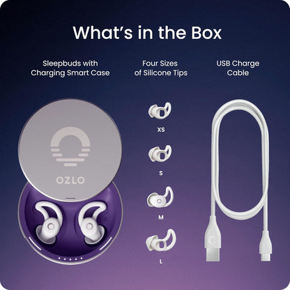 Ozlo Sleepbuds® | Comfortable Side Sleeper Headphones | Up to 10 Hours of Bluetooth LE Streaming | Science-Backed Sleep Sounds | Snore Blocking Earbuds