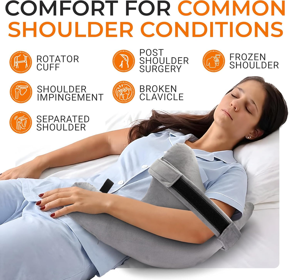 Shoulder Pillow - Arm & Rotator Cuff Pillow - Post Shoulder Surgery Support