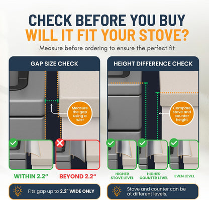 Linda’s Essentials Silicone Stove Gap Covers (2 Pack), Heat Resistant Oven Gap Filler Seals Spaces Between Stovetop and Counter, Easy to Clean Stove Side Guard (25 Inches, Clear)