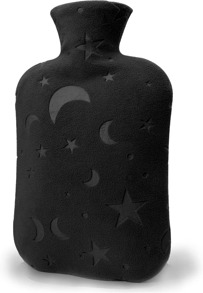 Hot Water Bottle with Soft Cover, 2L Hot Water Bag for Menstrual Cramps, Neck and Shoulder Pain Relief, Hot and Cold Therapies, Hand Feet Warmer, Blue
