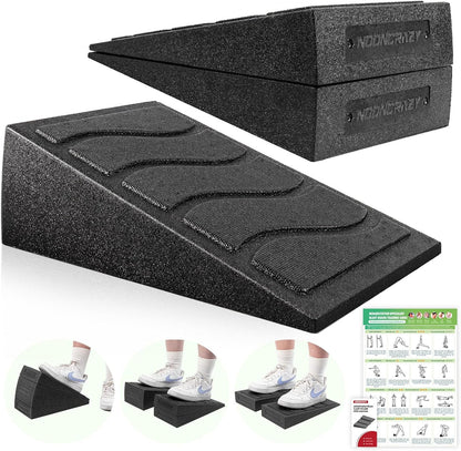 Squat Wedge Block, 960 LBS Weight Capacity, Slant Board for Calf Stretching | Training Poster & 5 Adjustable Angles, Non-Slip Yoga Foam Wedge for Exercise, Squat, Ankle Mobility, Knees & Physical Therapy