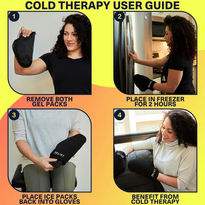 Relief Genius Cold Therapy Socks with Reusable Gel ice Packs - Achieve Relief from Sprains, Muscle Pain, Bruises, Swelling, Edema, Chemotherapy, Arthritis, Post Partum Foot (Black, Large)