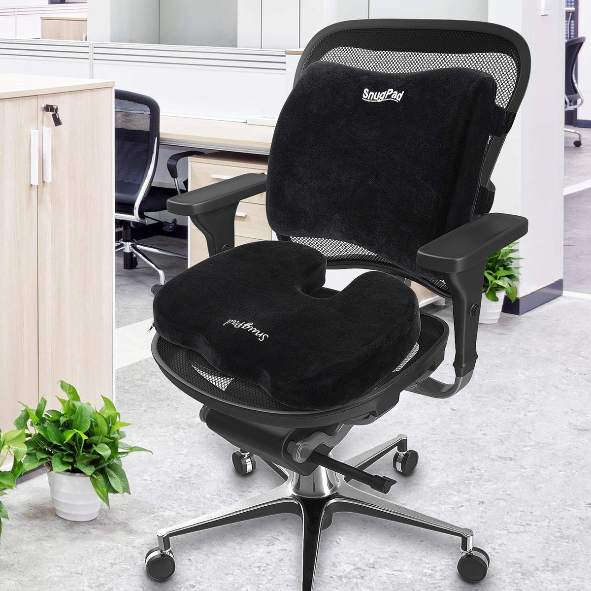 Upgraded Memory Foam Seat Cushion, for Sciatica, Back, Hip, and Tailbone Pain Relief, Firm Comfortable, Support for Office Chair, Wheelchair,Car. Nonslip Orthopedic Memory Foam Coccyx Cushion