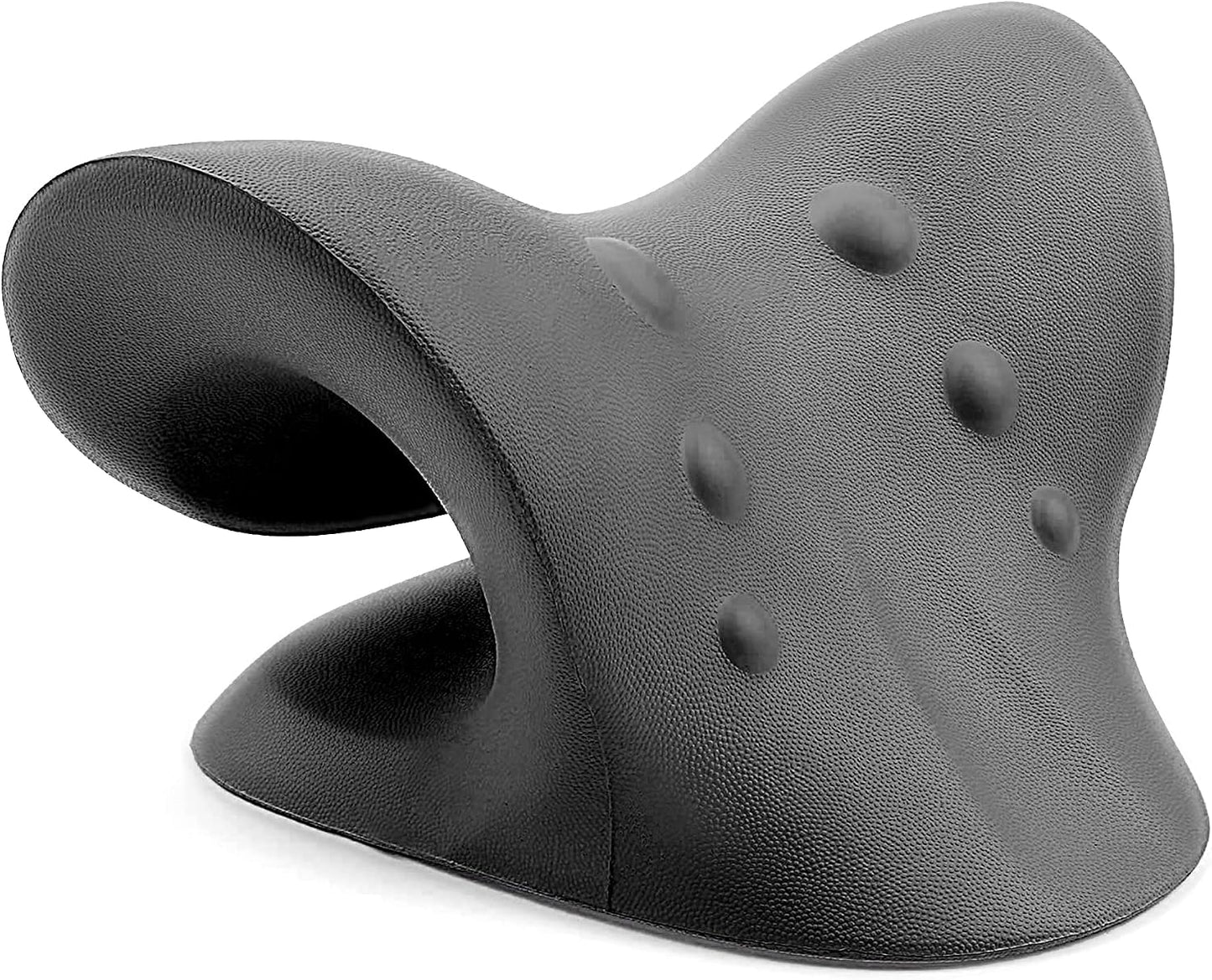 RESTCLOUD Neck and Shoulder Relaxer, Cervical Traction Device for TMJ Pain Relief and Cervical Spine Alignment, Chiropractic Pillow, Neck Stretcher (Dark Blue)
