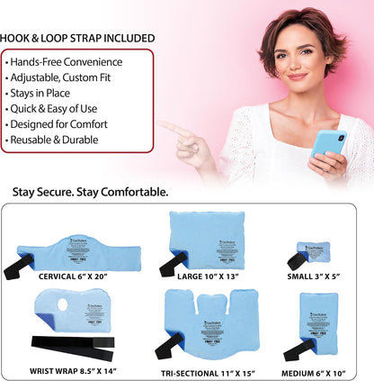 Reusable Hot & Cold Therapy Pack for Knee Back & Shoulder Pain-Trisectional