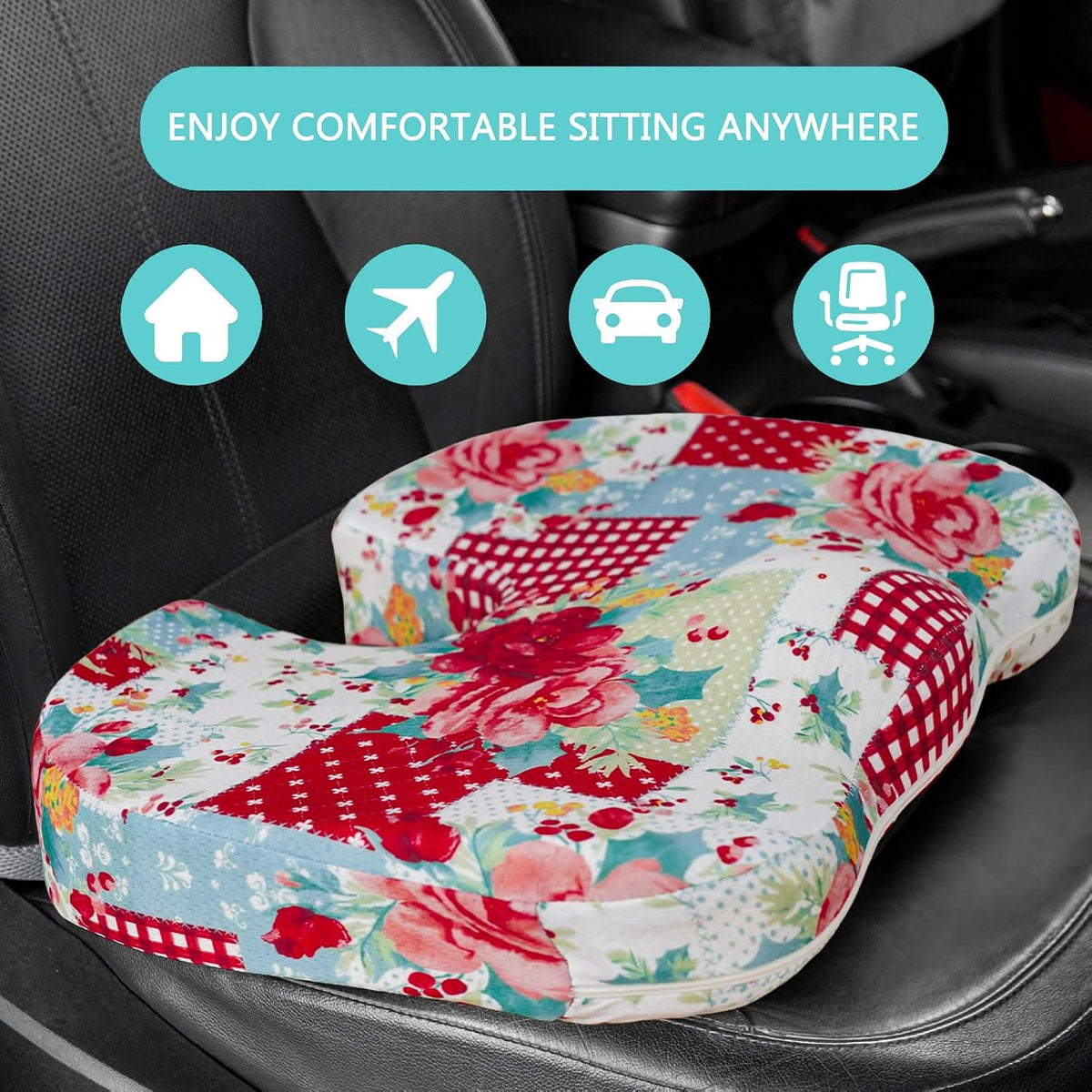 Tailbone Pain Relief Cushion, Memory Foam Seat Cushion for Coccyx Sciatica Pain Pressure Relief Office Desk Chair
