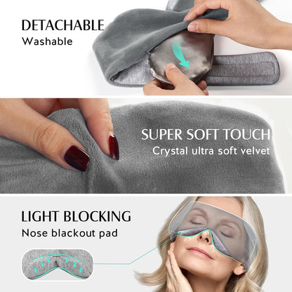 YFONG Heated Eye Mask, Warm Eye Compress Mask for Dry Eyes, Sleep Mask