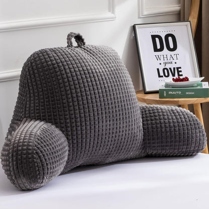 A Nice Night Darkgrey 17" Bed Wedge Pillows with Arms for Sitting
