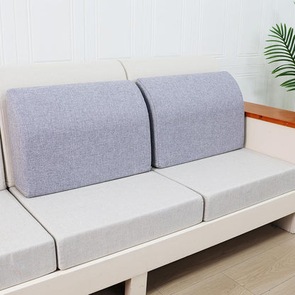2PCS Sofa Couch Back Cushions, Backrest Support Pillow for Elderly,Extra Large Thick Lumbar Support Pillow for Home (6x24x13.2 in, Linen, Medium Grey)