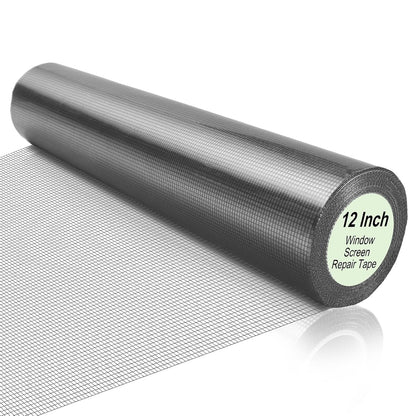 CroBlissful 5 Inch X 20 ft Extra Wide Window Screen Tape Mesh Repair, Gray | Strong Adhesive, Waterproof Fiberglass, Screen Repair Kit Patch, for Window Door Tears Holes
