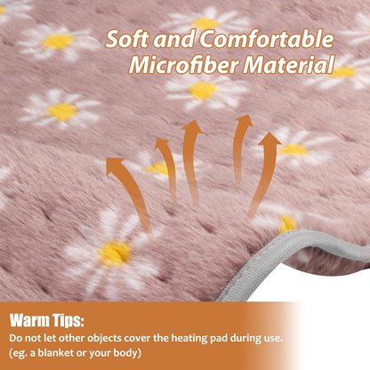 Electric Heating pad for Back Neck Shoulder Knee Arms Legs- Electric Heat Pads with 6 Heat Settings & Auto Shut Off Heat Heating Pad for Birthday Mother Father Girl Men Women