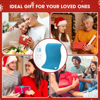 FluffyWarmth Electric Heating Pad for Back, Extra Large 17"x33", Ultra Soft | XXXL for Full Body, Period Cramps, Neck Shoulder Back Pain Relief, 6 Heat Settings 4 Timers Heating Pad, Gifts for Women Men