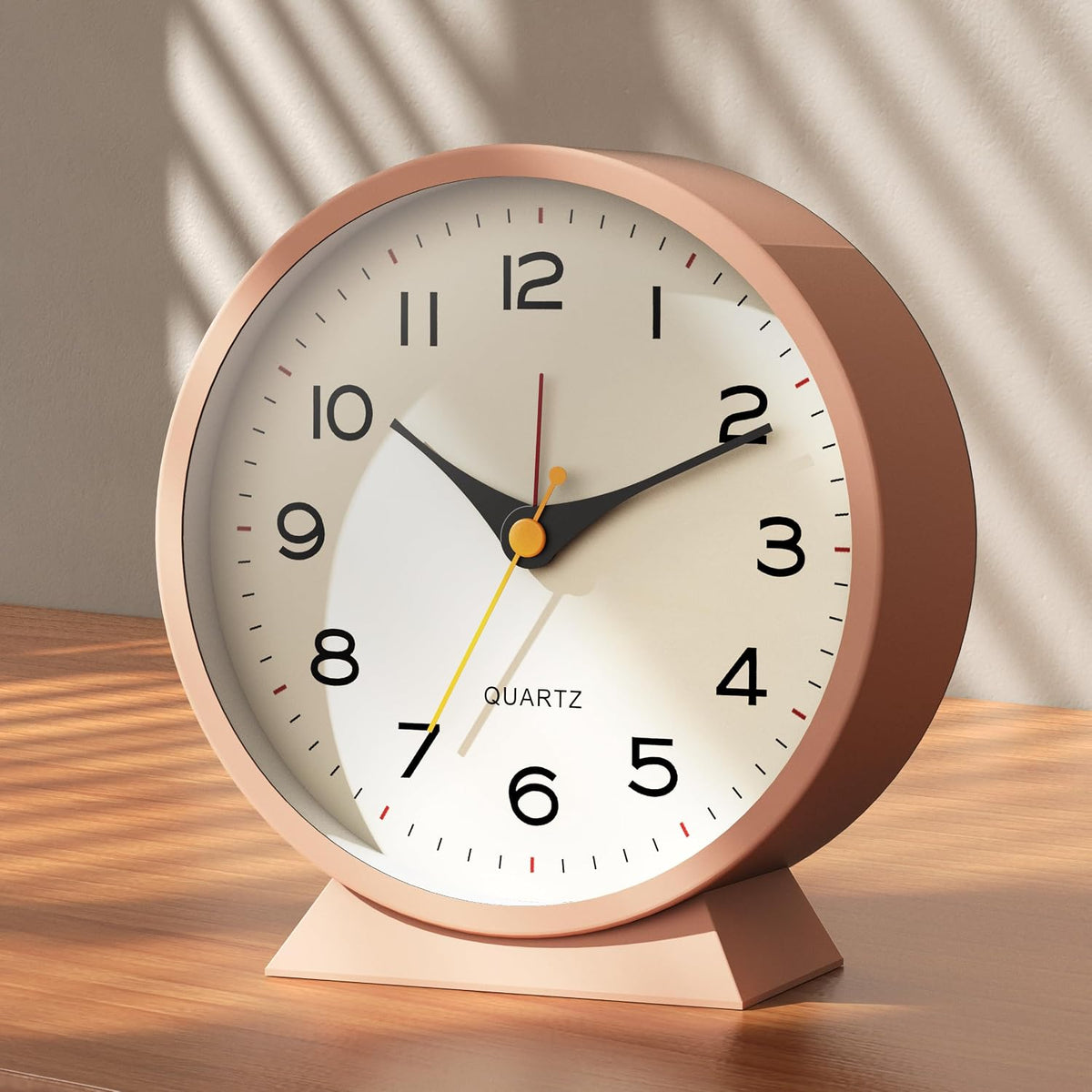 AYRELY® 4.5" Analog Alarm Clock, Small Retro Desk Clock and Table Clock