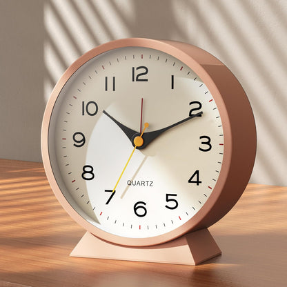 AYRELY® 4.5" Analog Alarm Clock, Small Retro Desk Clock and Table Clock