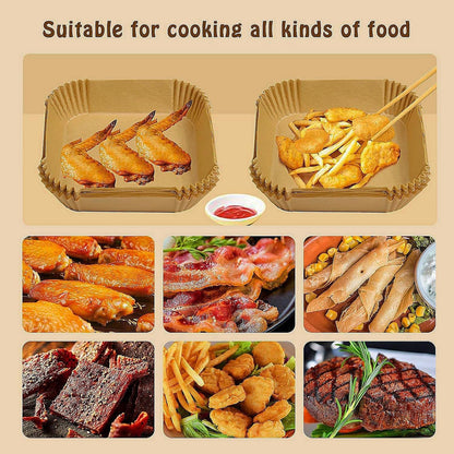 130 Pcs Disposable Mini Air Fryer Liners for COSORI 2.1 Qt Air Fryer | Small Air Fryer Liners, Pre-Cut and Ready to Use Upon Receipt, Food-Grade Safe, Heat to 430°F, Non-Stick