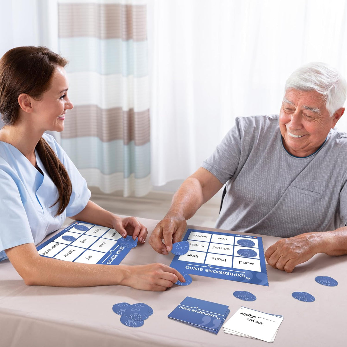 Keeping Busy Expressions Set 1 Dementia Activities for Seniors | Alzheimer Products for Elderly Patients | Fun Memory Game Toy & Cognitive Brain Puzzle for Senior Citizens w/Memory Loss or Alzheimers