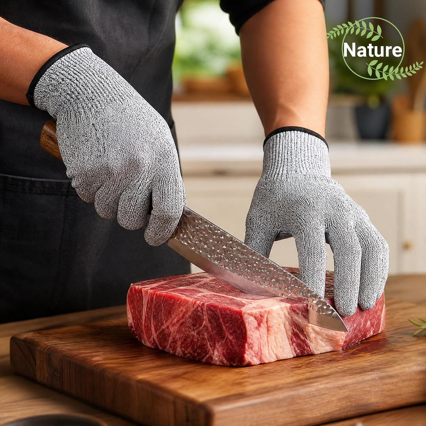 Cut Resistant Gloves for Men Women, Kitchen Gloves for Food Prep | Cutting Gloves With Superior Comfort and Grip for Meat Cutting, Oyster Shucking, Cooking, Gardening and Food Preparation ﻿