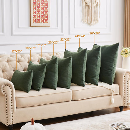 GAWAMAY Lumbar Support Pillow Decorative Rectangle Throw Pillow Covers 12"x20" Inch Set of 2, Soft Chenille Fall Pillowcase for Living Room Bedroom Sofa Couch Cushion Cover Grey 30x50cm (No Insert)