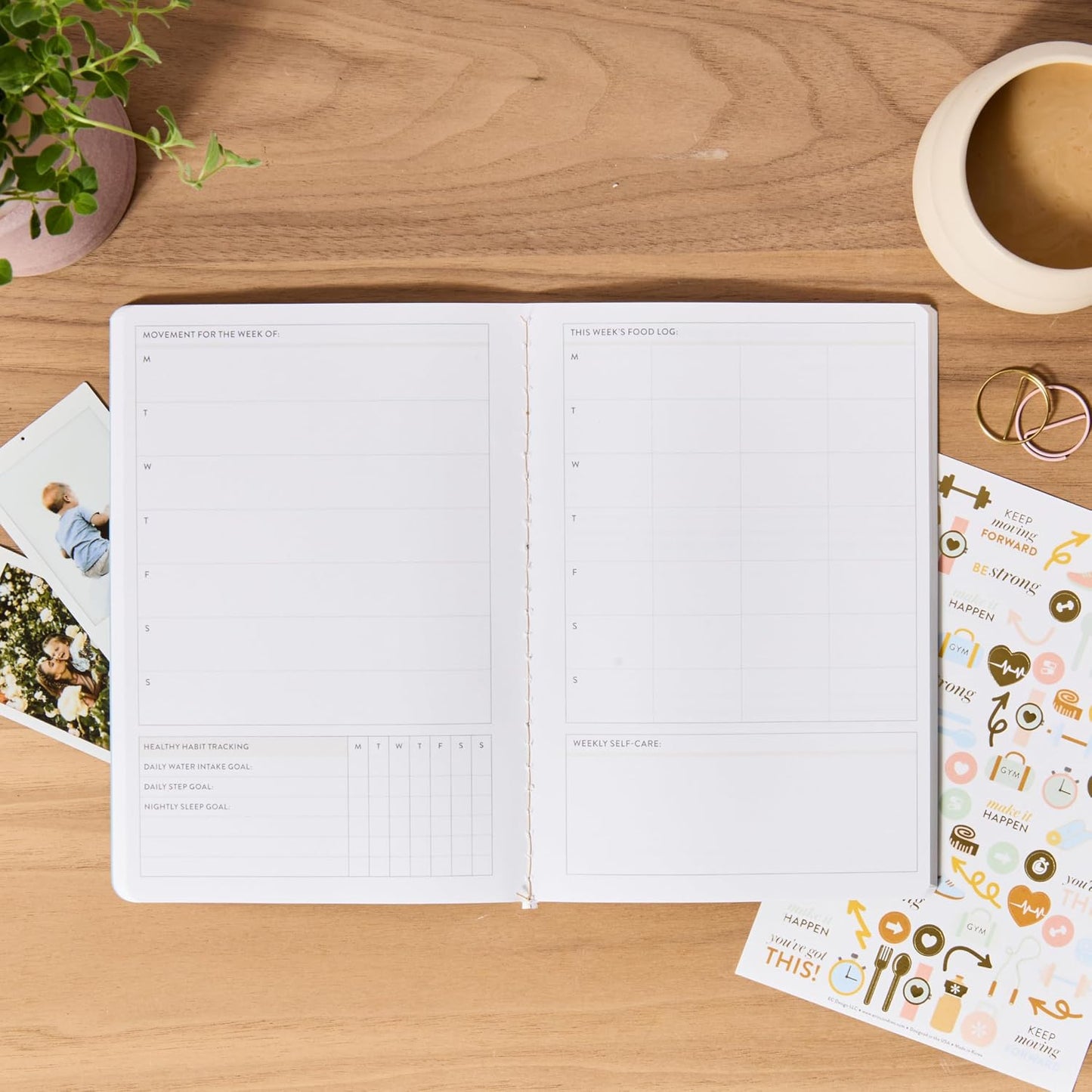 Wellness Log Petite Planner - Bold Florals