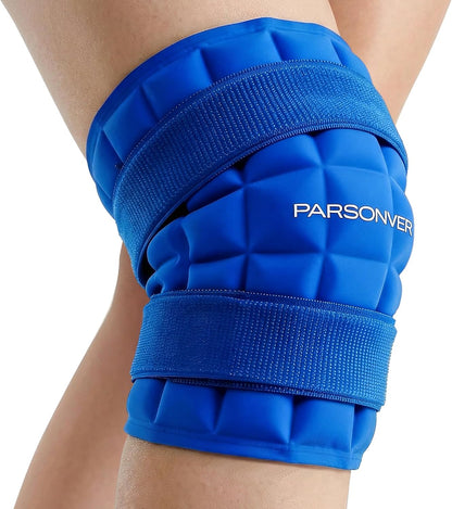 Knee Ice Pack Wrap for Pain Relief, 120-Min Long-Lasting & No Condensation | Ice-Grid Even Cooling Design, Reusable Gel Cold Therapy for Injuries, Knee Replacement Surgery, Swelling, ACL, Meniscus Tear