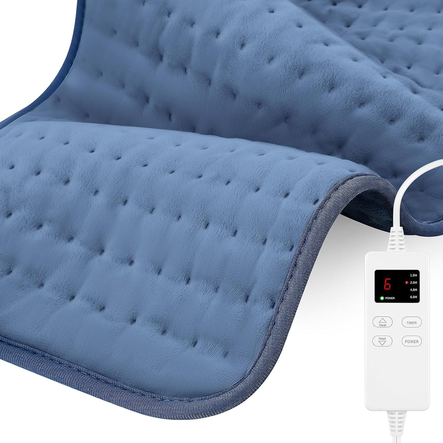 NBKLS Heating Pads for Back Neck Shoulder Pain, Electric Heating Pad Auto Shut Off, Fast Heat, Large Heating Pad Christmas Gift for Women Men, Birthday Gifts for Mom Dad (Blue)