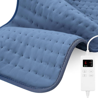 NBKLS Heating Pads for Back Neck Shoulder Pain, Electric Heating Pad Auto Shut Off, Fast Heat, Large Heating Pad Christmas Gift for Women Men, Birthday Gifts for Mom Dad (Blue)