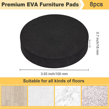 MyLifeUNIT EVA Shock Absorbing Washer Pads, Anti-Vibration Washer Mat Protector for Washing Machine Dryer Treadmill (8 Pack)