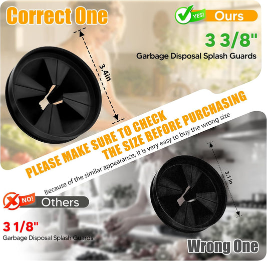 3 3/8" Garbage Disposal Splash Guard Replacement for InSinkErator Evolution