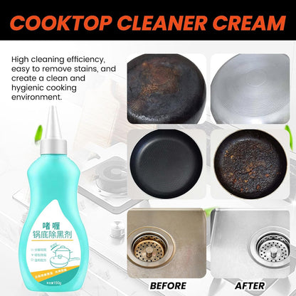 Cleaner for Pots and Pans, Pot Cleaner for Bottom of Pans, Black Pot Bottom Cleaning Gel, Stainless Steel Cookware Cleaner, Gel Cleaner for Cookware Bottom (2Pcs)