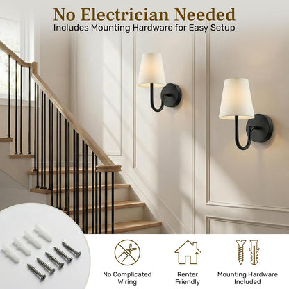 Bell+Howell 2 Pk Rechargeable Wall Sconces Set of Two - Gold