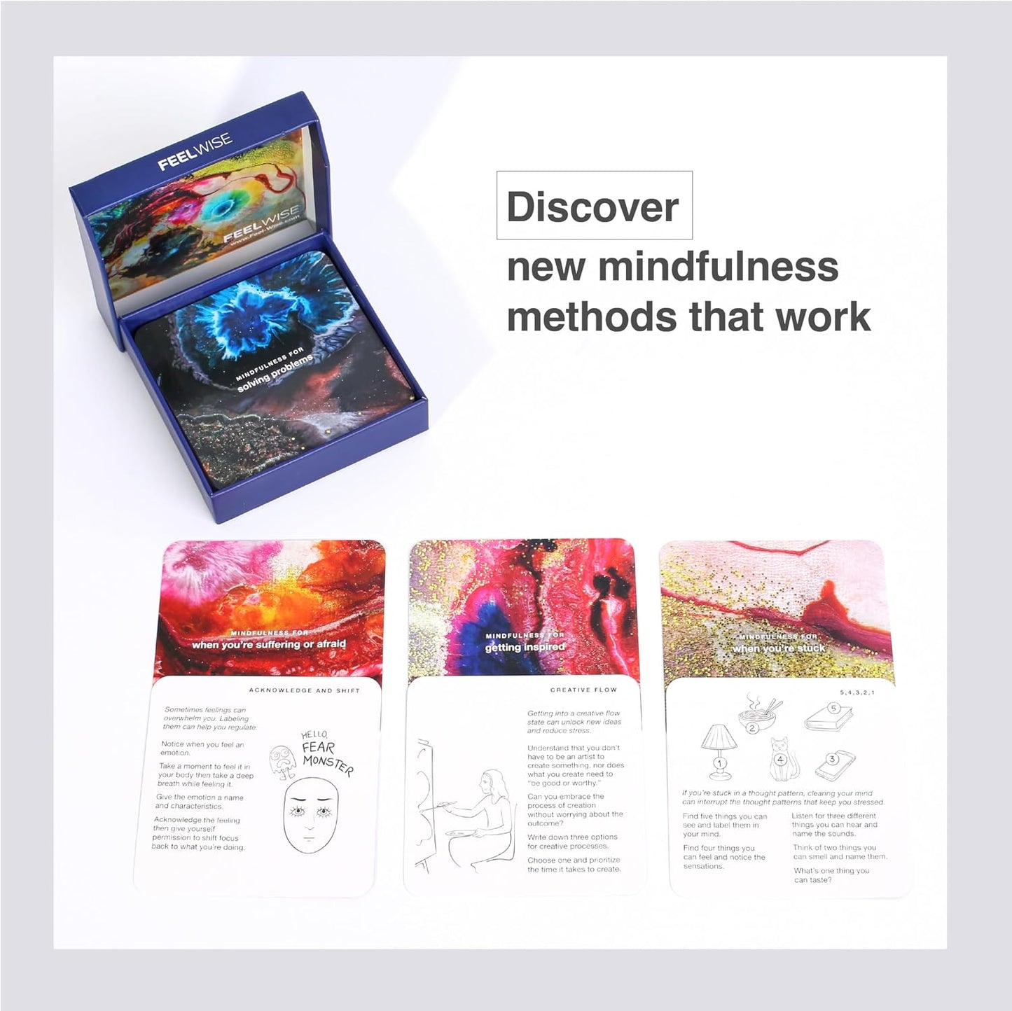 Mindfulness Cards | 48 Research-Backed Techniques for Real-Life Situations | Emotional Intelligence, Growth Mindset, Conflict Resolution, & Daily Mindfulness