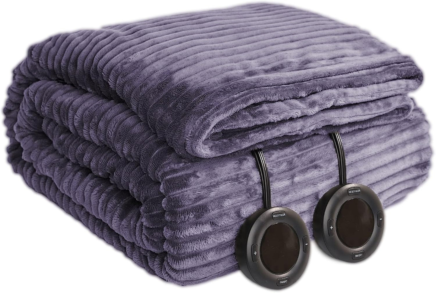 Heated Blanket 50x60”, 3 Hours Auto-Off Electric Blanket, Grey | 5 Heat Settings, Heating Blanket Machine Washable, Overheat Protection, Soft Fabric, Energy Efficient, Heat Throw for Office