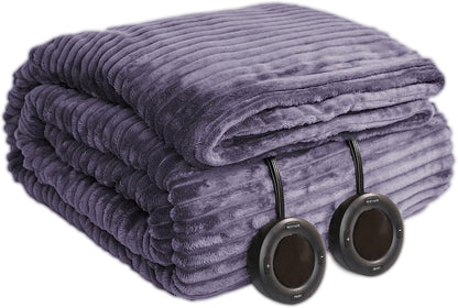 Heated Blanket 50x60”, 3 Hours Auto-Off Electric Blanket, Grey