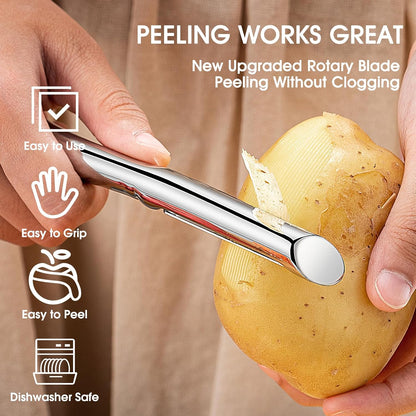 Vegetable Peeler for Kitchen Ultra Sharp Potato Peeler, 10-Year No-Rust Fruit & Veggie Peeler, Potato Peeler Hand, Premium Stainless Steel I-Peeler for Apple Carrot Cucumber