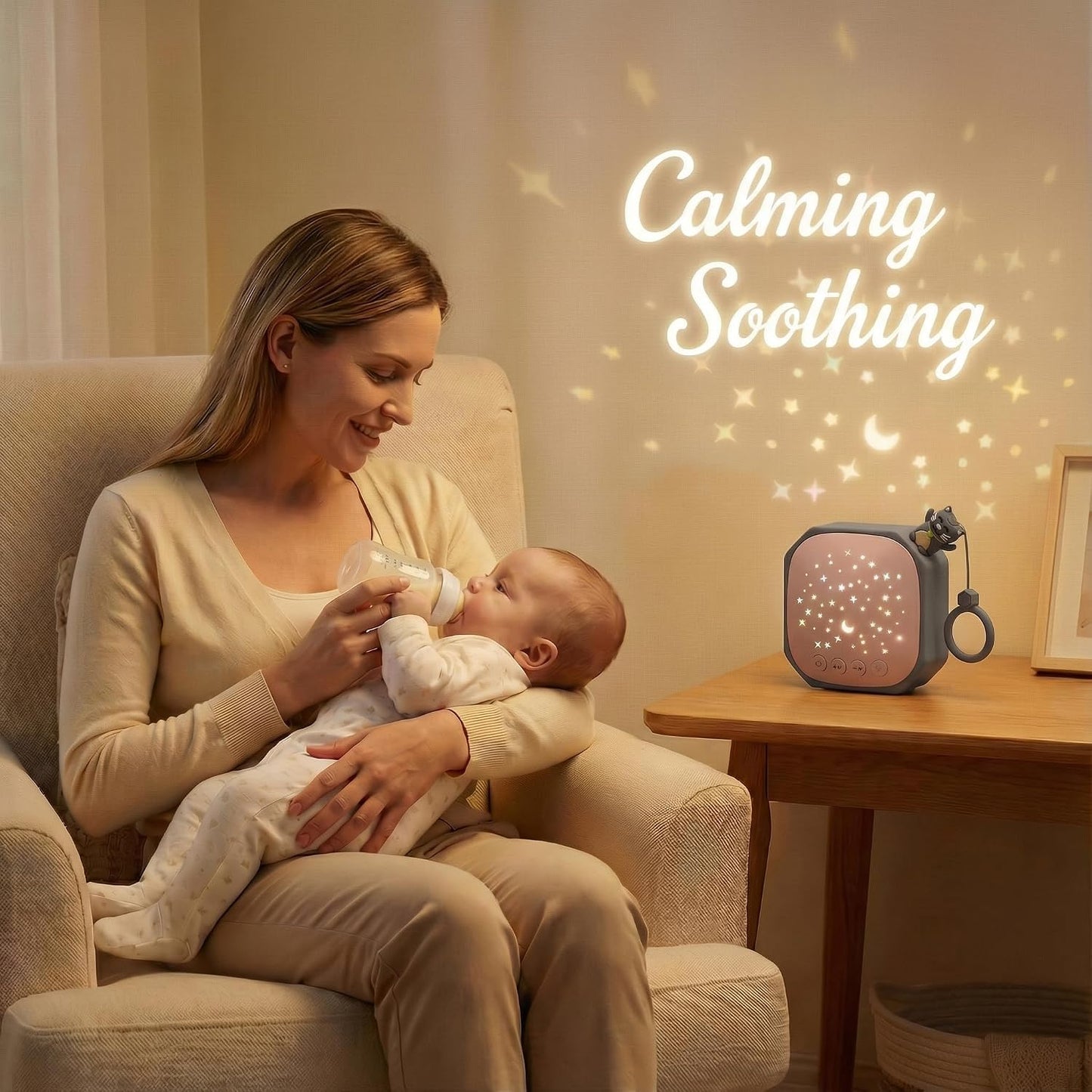 White Noise Sound Machine Baby with Star Projector | Portable Sleep Aid Lullaby Music for Baby Sleeping | Soothing Sound Machine for Nursery, Car Travel, Bedroom Crib, Kids Gifts (Puppy)