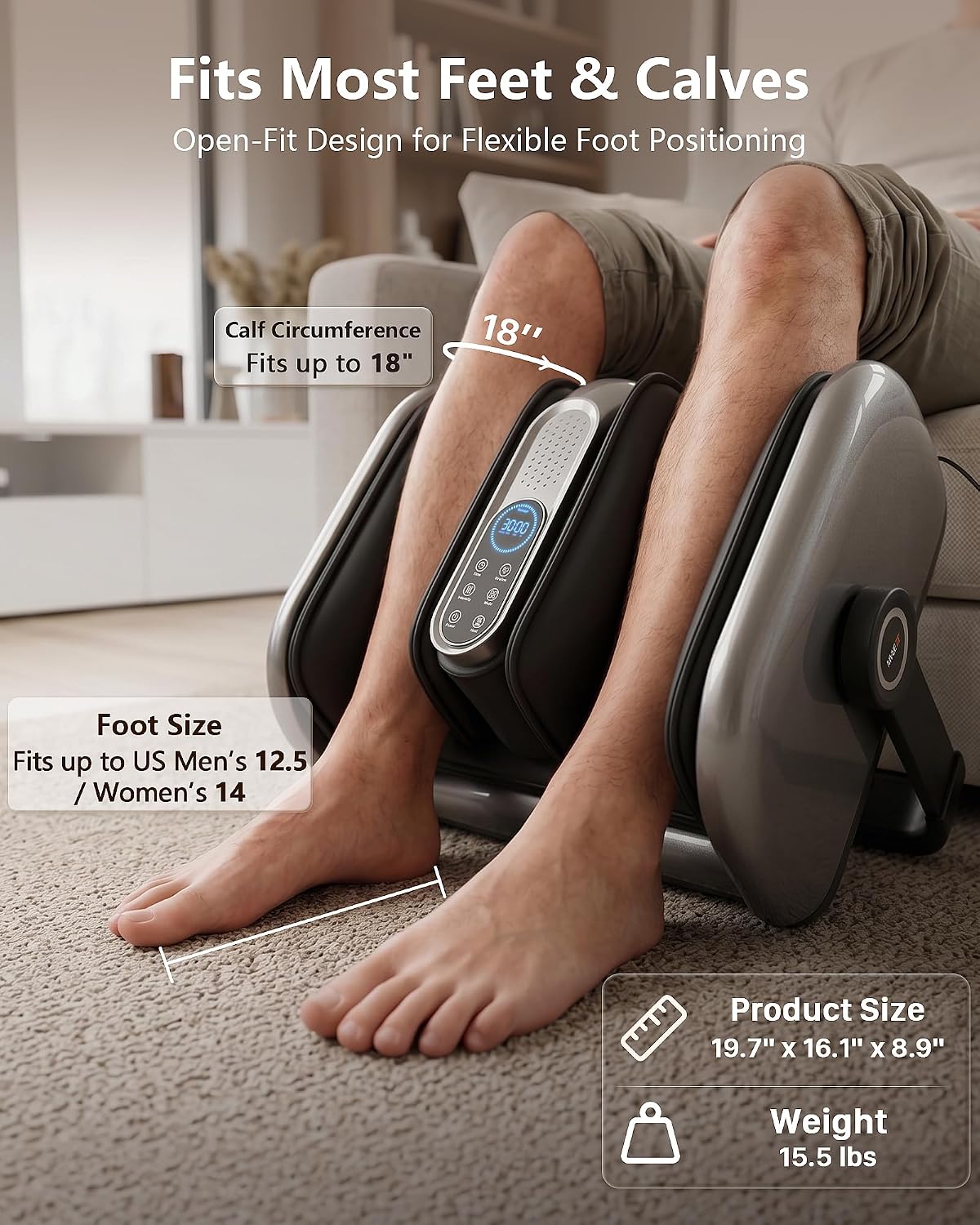 JZBRAIN Pro Shiatsu Foot Massager with Heat for Plantar Fasciitis | L1-L9 Compression, Roller Kneading, Vibration, Soothing Heating, Remote Control, Adjustable Stand for Flat or Angled Use