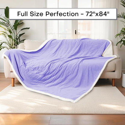 Electric Heated Blanket Full Size 72"x84" – Light Gray | ETL for Safe Overnight, 4 Heat Settings & 10H Auto Off, Dual-Sided Microplush Sherpa for Home Night, Machine washable