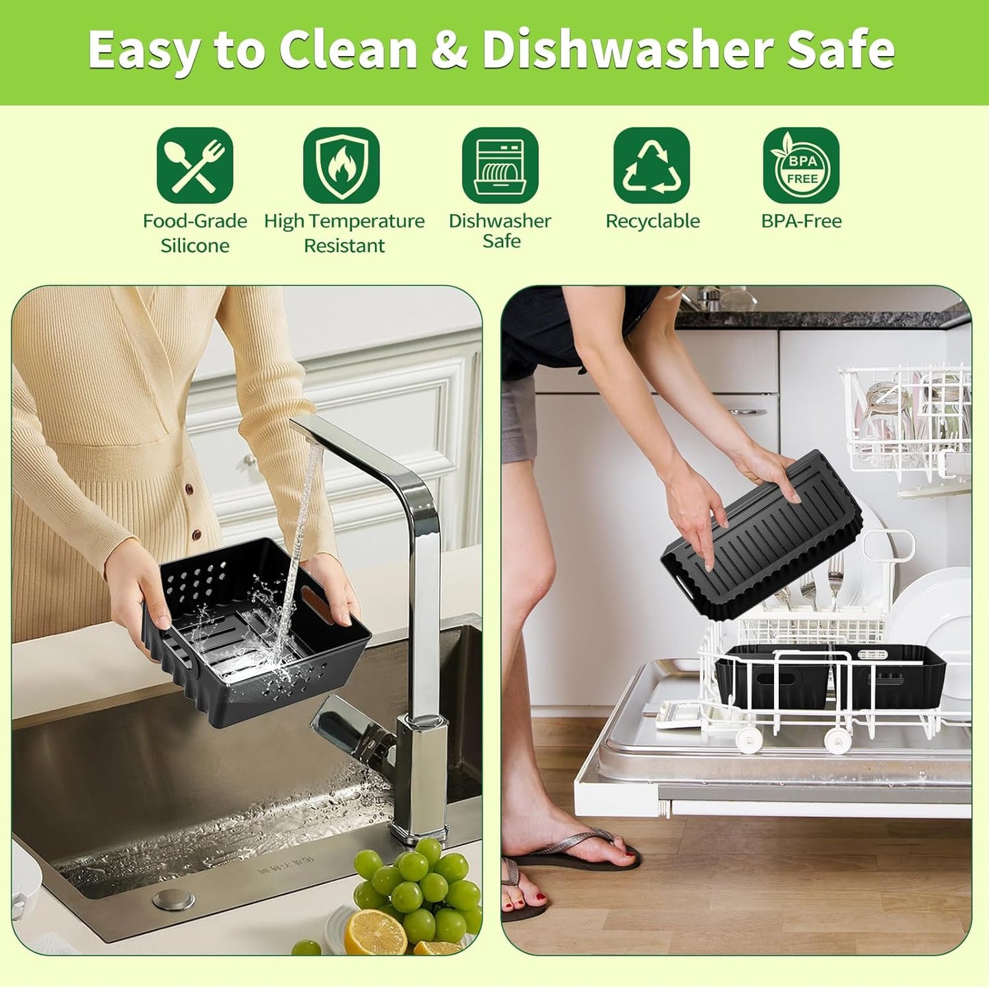 Silicone Air Fryer Liners for Ninja SP101 SP151 SP351 Air Fryer Oven 3 PCS | Silicone Oven Liners Air Fryer Accessories for Ninja Digital Air Fry Countertop Oven SP101 SP151 SP351 SP201 SP301