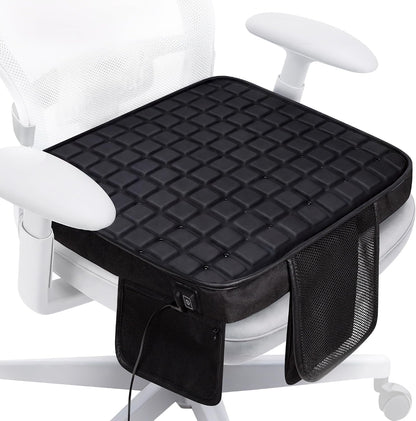 Cooling Seat Cushion with Fan, for Dad, 5V2A USB Powered (No Battery), Gel Cooling Seat Pad with 3-Speed Airflow, Plug-in Portable Seat Cushion for Office Chair, Car, Wheelchair