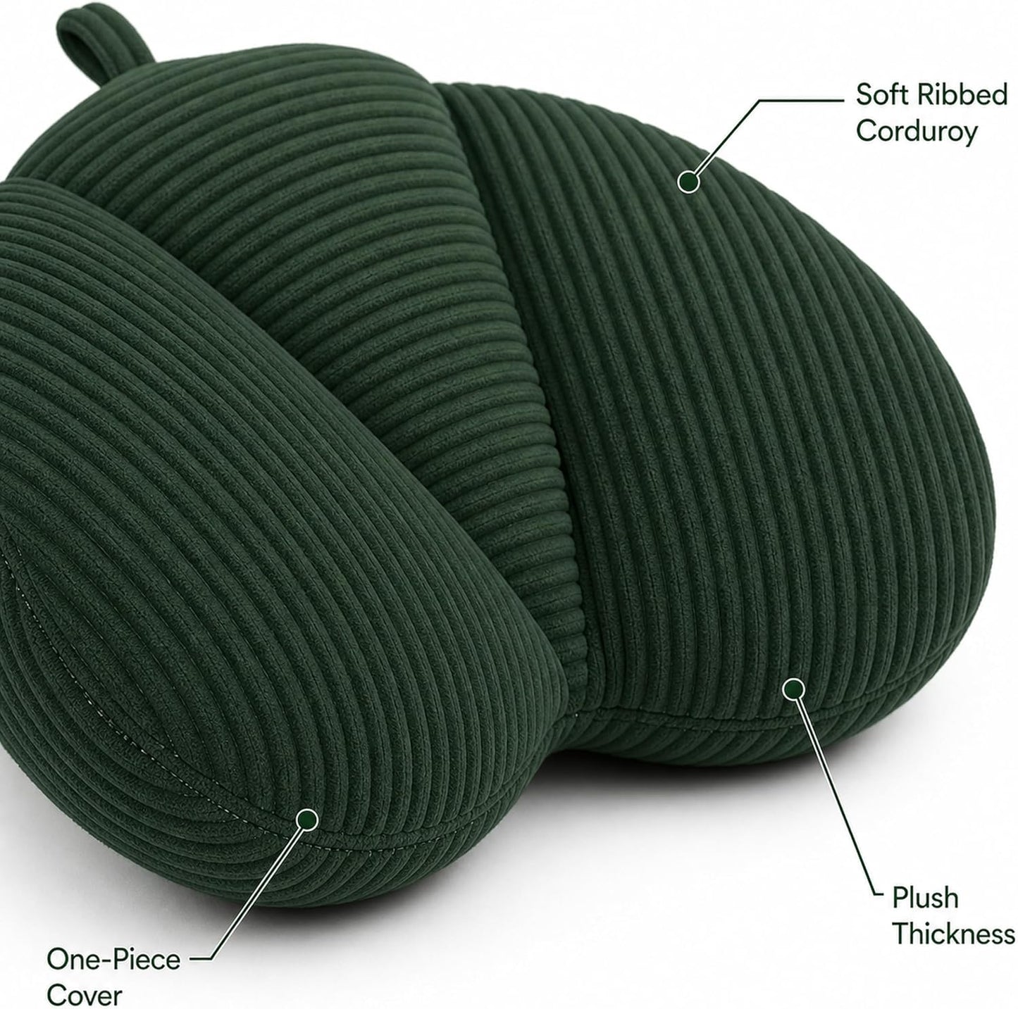 Lumbar Support Pillow for Couch, Back Support Pillow for Chair | Heart-Shape Back Cushion with Shredded Foam for Back Pain Relief & Reading, Lumbar Cushions for Recliner, Car, Black