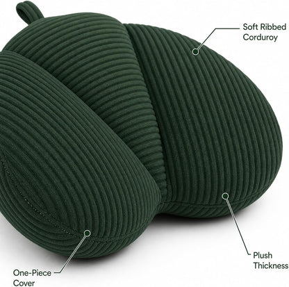 Lumbar Support Pillow for Couch, Back Support Pillow for Chair | Heart-Shape Back Cushion with Shredded Foam for Back Pain Relief & Reading, Lumbar Cushions for Recliner, Car, Black