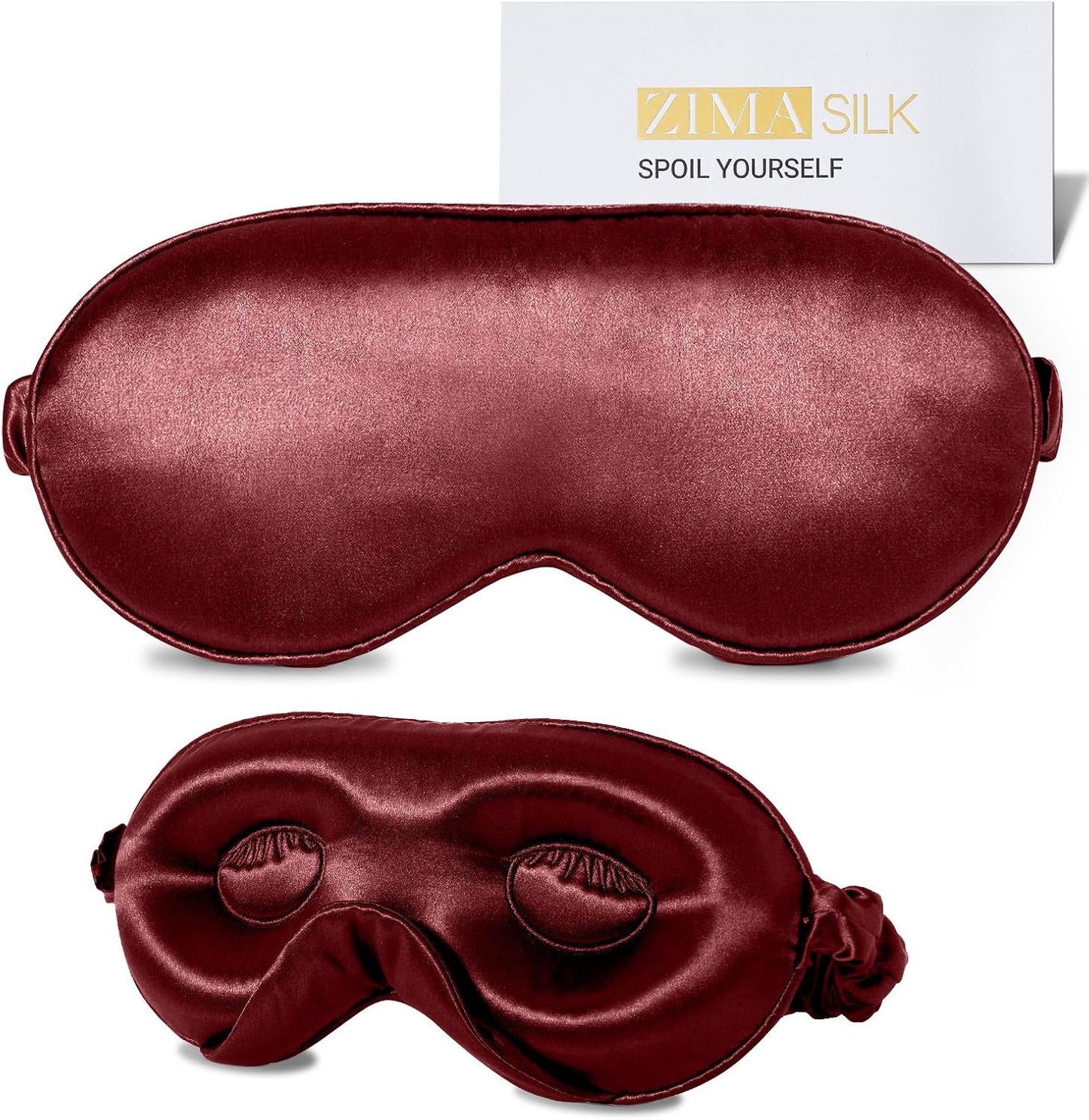 ZIMASILK Adjustable 3D 22 Momme 100% Mulberry Silk Sleep Mask | Upgraded Eye Mask for Sleeping - Soft & Breathable Blindfold - Blackout for Deep Sleeping (Pink)