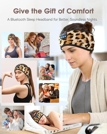 MUSICOZY Sleep Headphones Bluetooth Headband Headphones for Side Sleepers | Sleeping Headbands Wireless Sports Earphones Sweat Resistant Earbuds for Workout Running Cool Gadgets Unique Gifts for Women