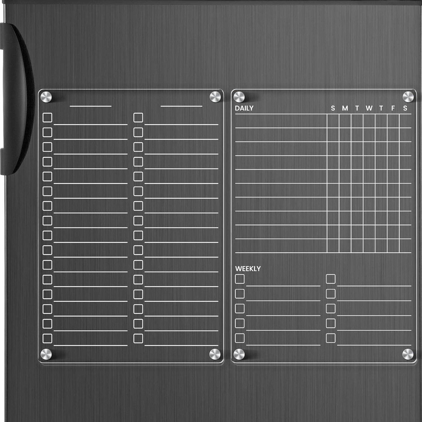 Acrylic Magnetic Chore Chart & List for Kids Teens Adult Family 2 Pcs