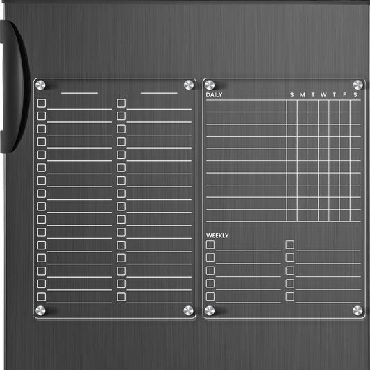Acrylic Magnetic Chore Chart & List for Kids Teens Adult Family 2 Pcs