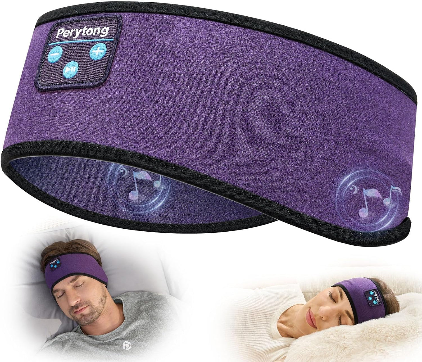 Sleep Headphones | Bluetooth 5.4 Headband | Wireless Earbuds Earphones Sweat Resistant with Ultra-Thin HD Stereo Speaker, Headphone Band for Side Sleepers Workout Running Tech Gadgets Unique Gifts