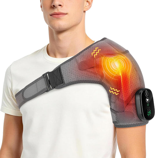 Shoulder Heating Pad with Massage Cordless for Rotator Cuff Frozen Shoulder