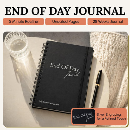 Tayri End of Day Journal – 5 Minute Daily Gratitude & Reflection Notebook